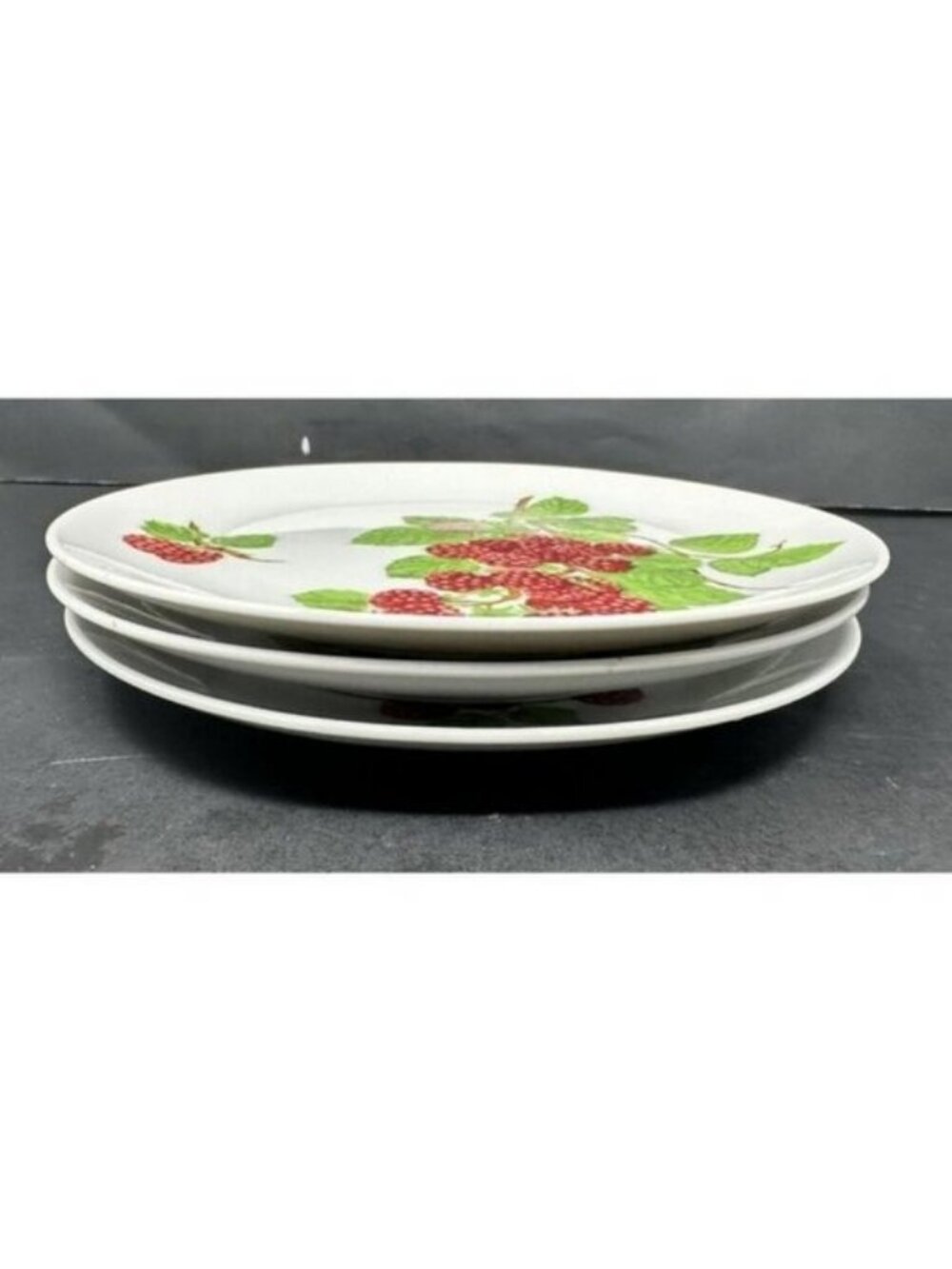 Vtg 1970s SEYMOUR MANN EDA FRAMBOISIER Salad Dessert Plates Set of 3 Raspberries - Picture 4 of 14